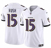Men & Women & Youth Baltimore Ravens #15 Cooper Rush White 2025 F.U.S.E. Vapor Limited Jersey,baseball caps,new era cap wholesale,wholesale hats